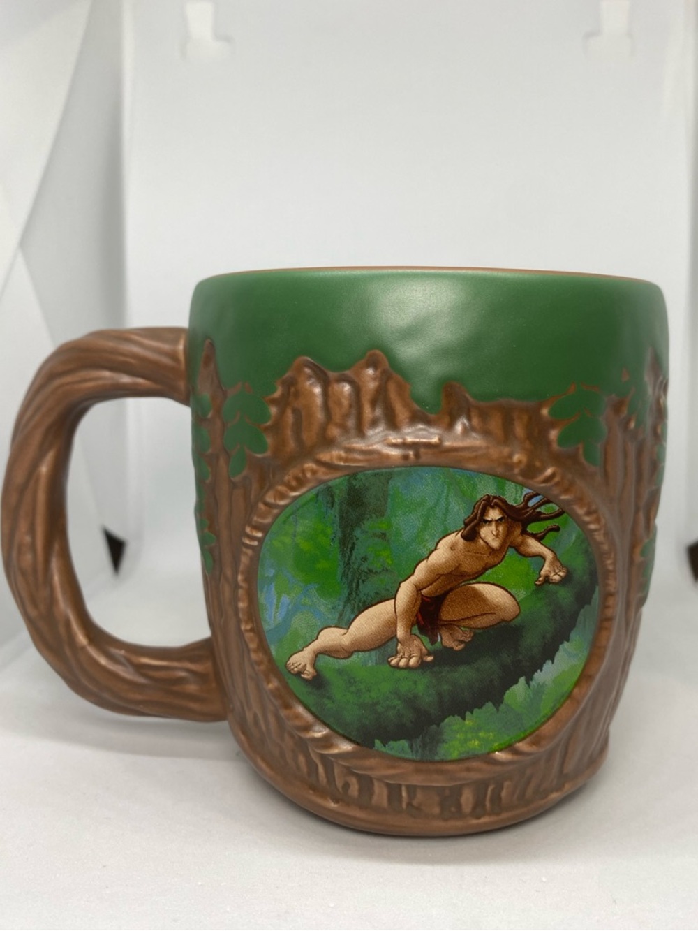 Disney Parks Tarzan Mug Cup 25th Anniversary Brown Green NEW